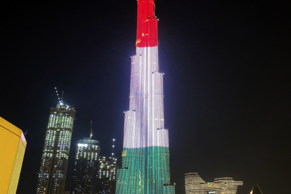Magyar trikolórba öltözött a Burj Khalifa