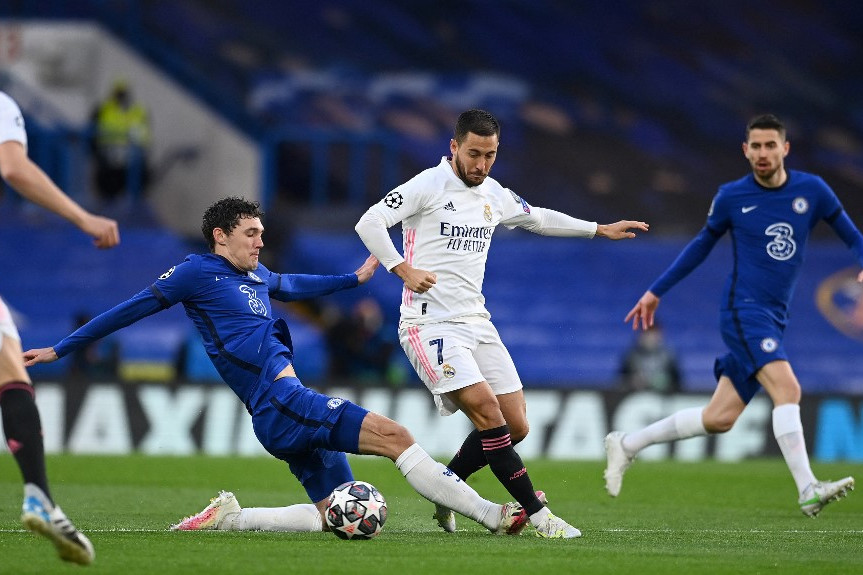 Fotó: AFP/Glyn Kirk A Chelsea és a Real Madrid is 1–1-ről kezdte meg a Bajnokok Ligája elődöntőjének visszavágóját