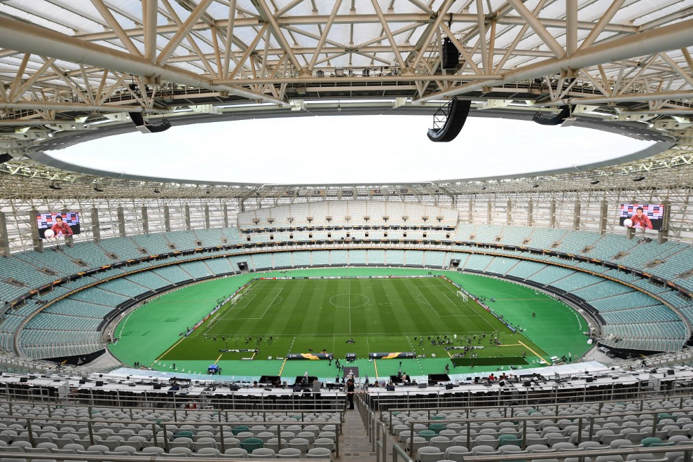 Fotó: AFP/DPA/Arne Dedert A bakui Olimpiai Stadion