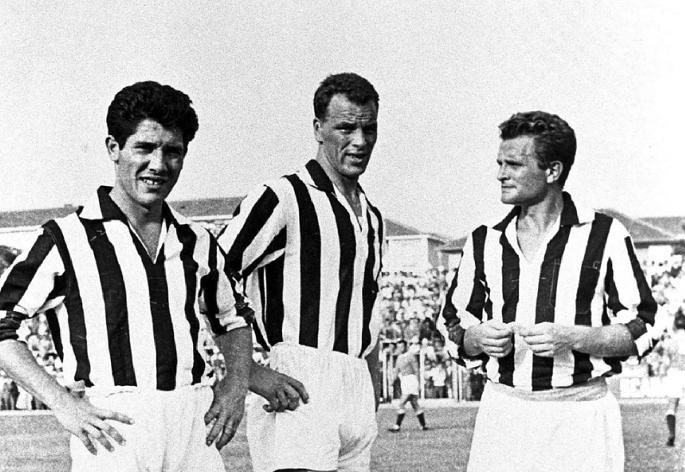 Fotó: Wikipedia A Mágikus Trió: Sivori, John Charles és Boniperti (balról jobbra)