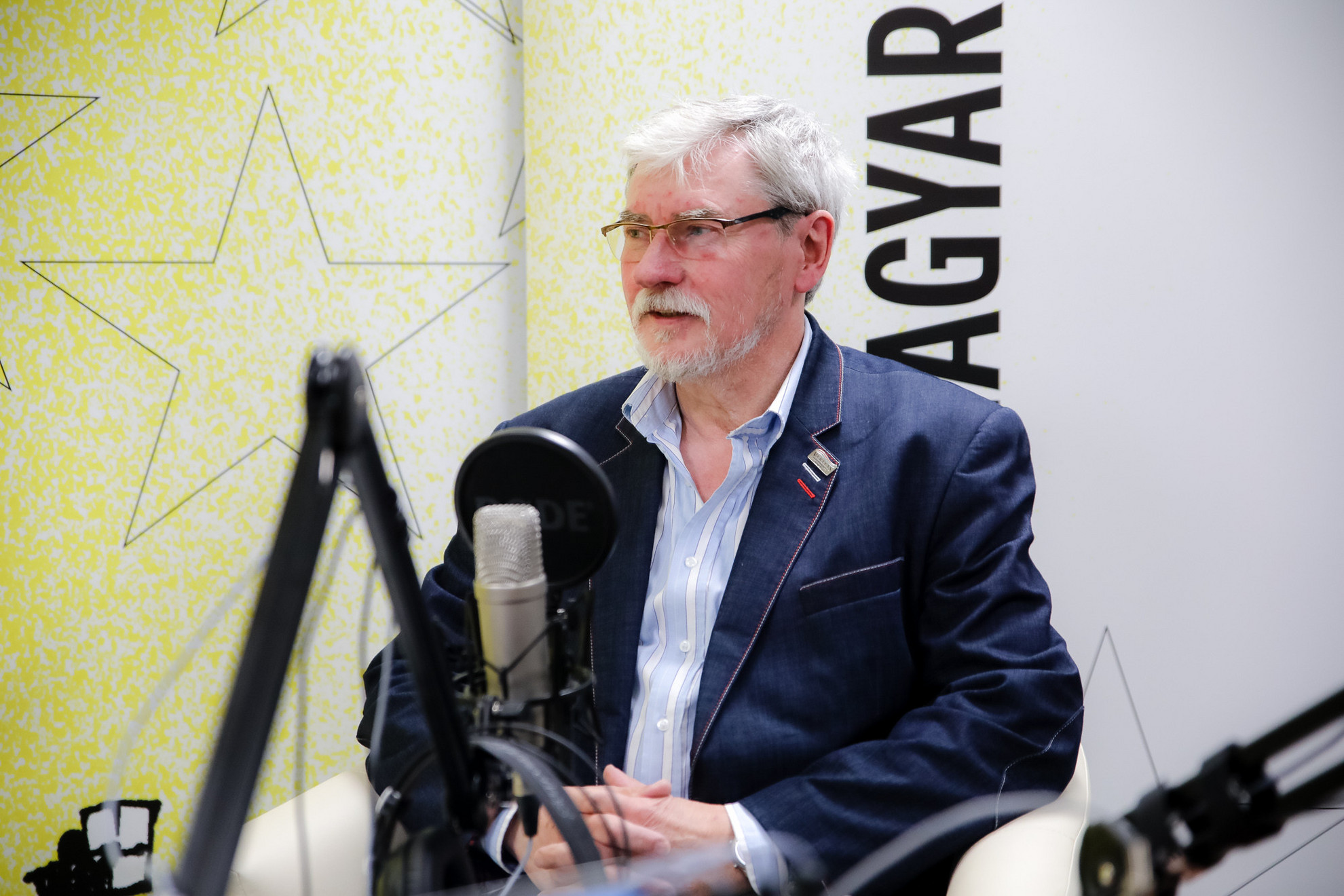 Fotó: MH/Papajcsik Péter Szakály Sándor, a VERITAS Történetkutató Intézet és Levéltár főigazgatója a Faktumban
