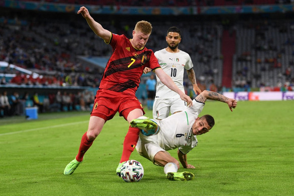 De Bruyne bokaszalag-szakadással játszott az olaszok ellen
