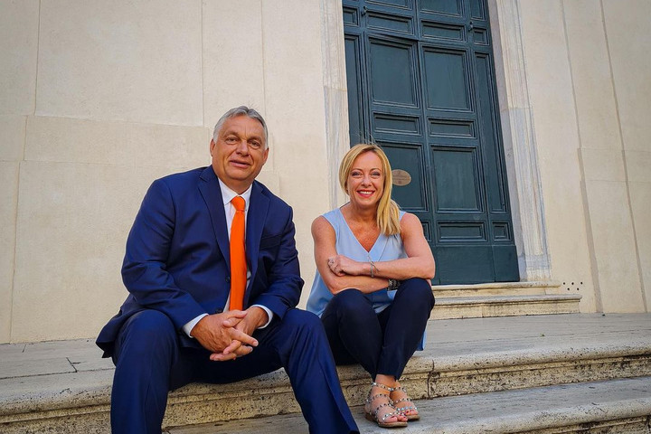 Orbán Viktor Rómában tárgyalt Giorgia Melonival