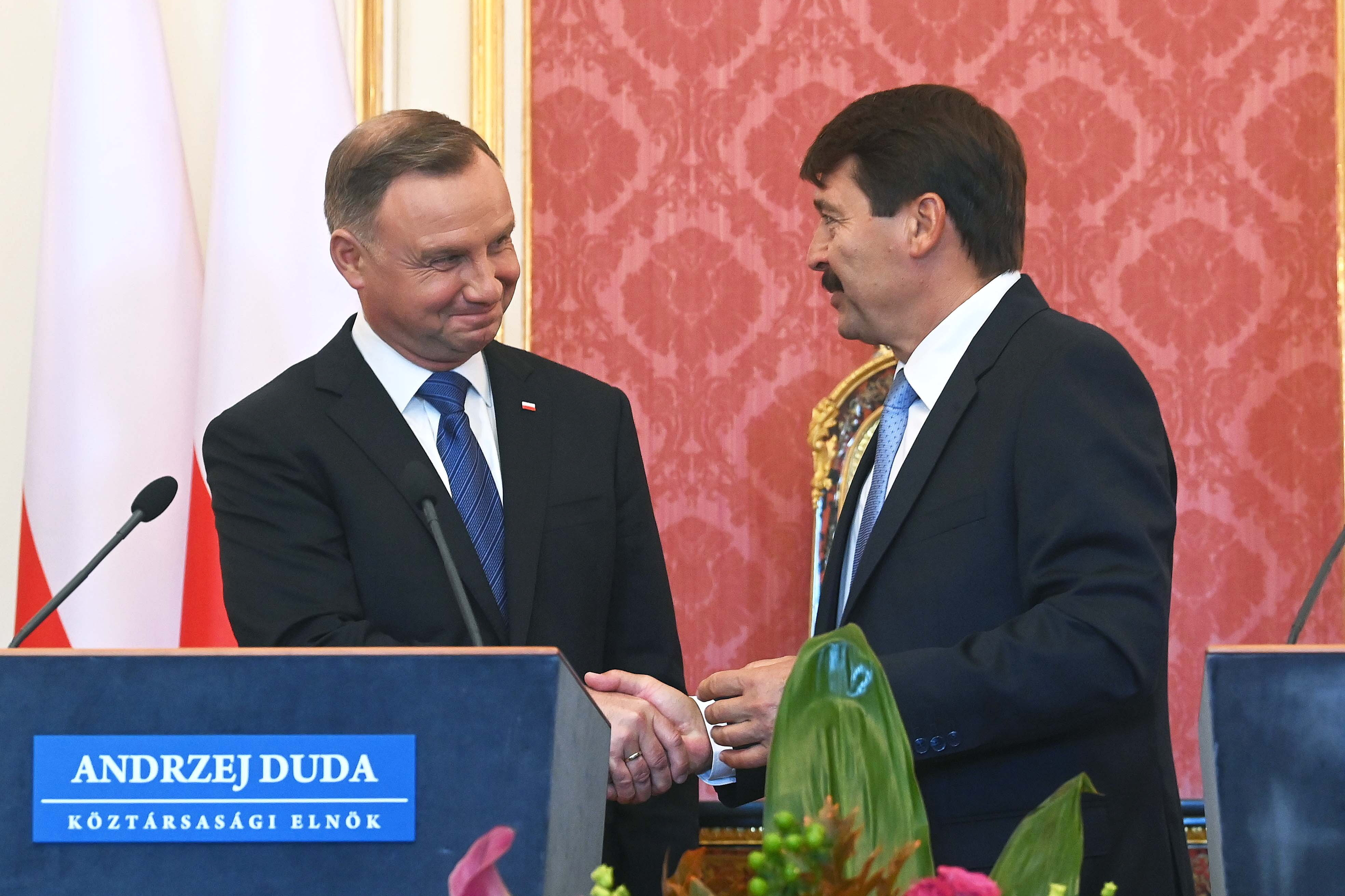 Andrzej Duda lengyel köztársasági elnök Budapesten