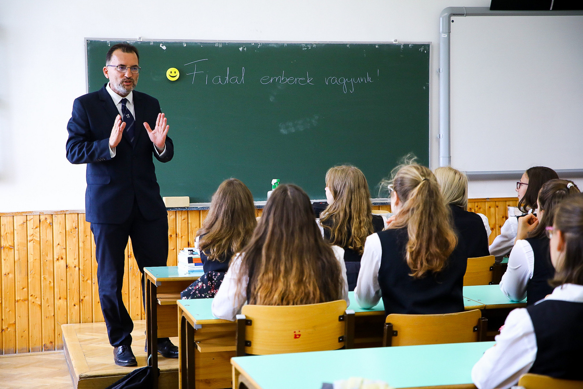 Fotó: MH/Purger Tamás A 2021/2022-es tanév kezdete a Budai Ciszterci Szent Imre Gimnáziumban 2021. szeptember 1-jén