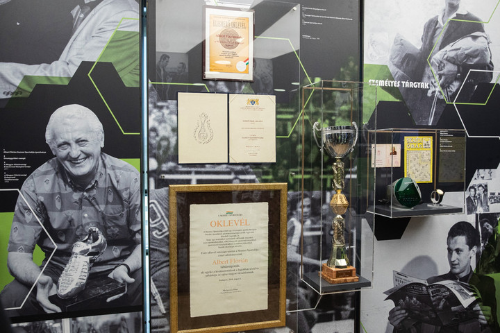 Fotó: MTI/Mohai Balázs Interaktív kiállítás nyílt Albert Flórián emlékére a Groupama Arénában