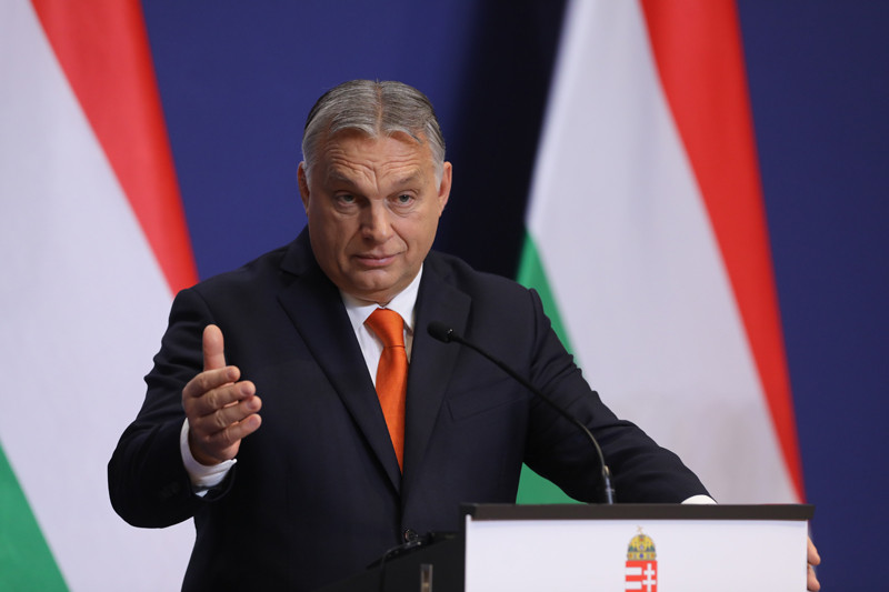 Orbán Viktor a Kormányinfón