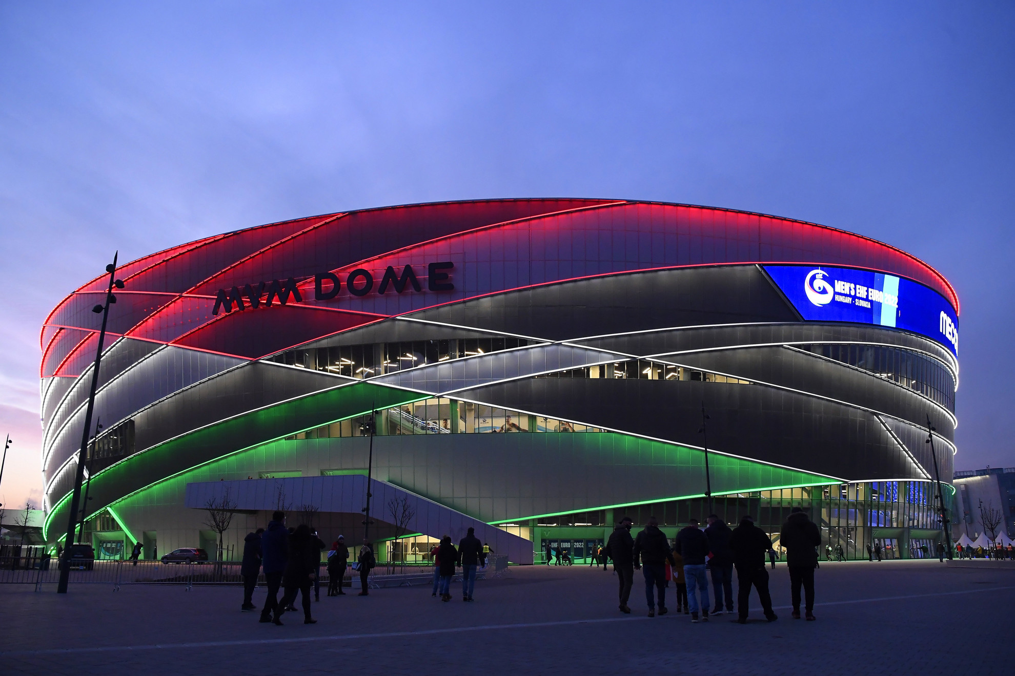 A magyar-szlovák közös rendezésű férfi kézilabda Európa-bajnokság egyik helyszíne, a budapesti MVM Dome