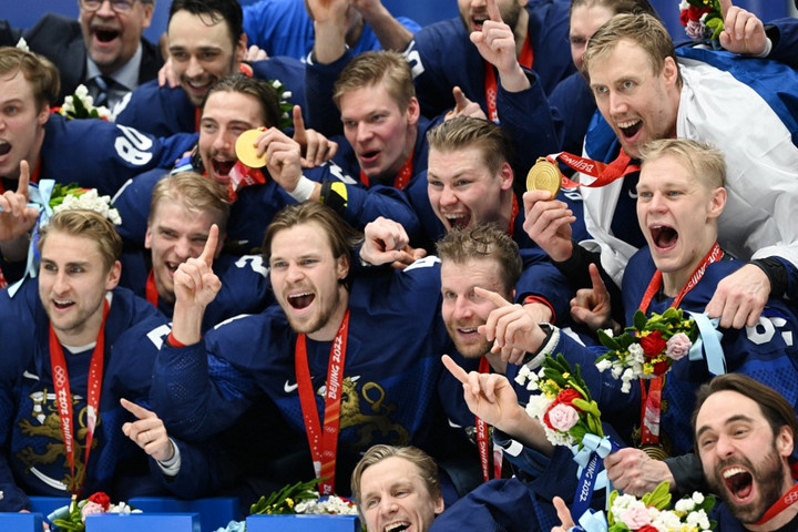 Fotó: AFP/Kiril Kudryavtsev Először lett olimpiai bajnok a finn hokiválogatott