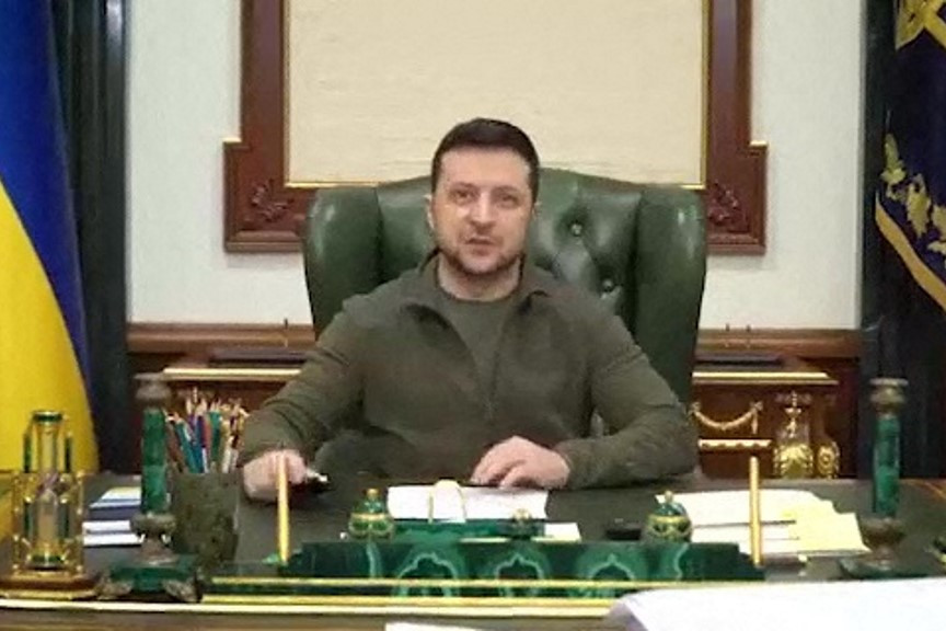 Fotó: Ukrainian Presidency / Handout „Nem félek” - szögezte le Telegramon közzétett videóüzenetében Zelenszkij
