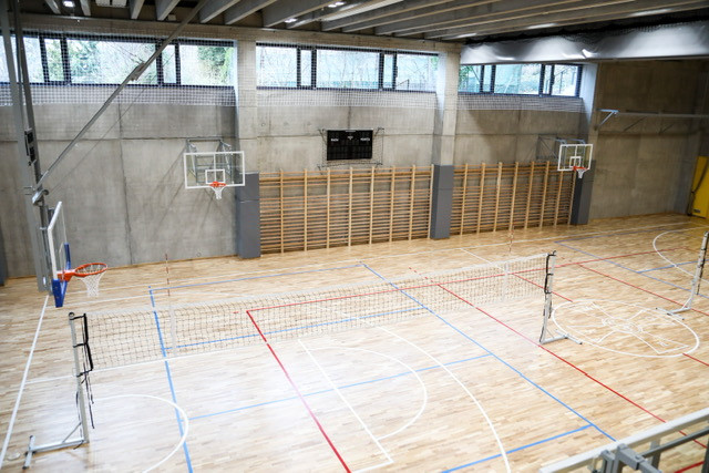 A Budai Ciszterci Szent Imre Gimnázium új, 6,5 milliárd forint kormányzati támogatásból épült sportcsarnoka