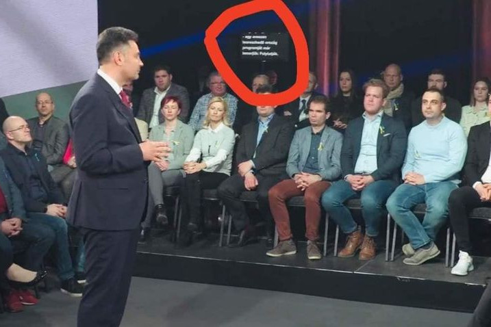 Fotó: Facebook/Deák Dániel Márki-Zay Péter súgógépes beszédét is vágni kellett