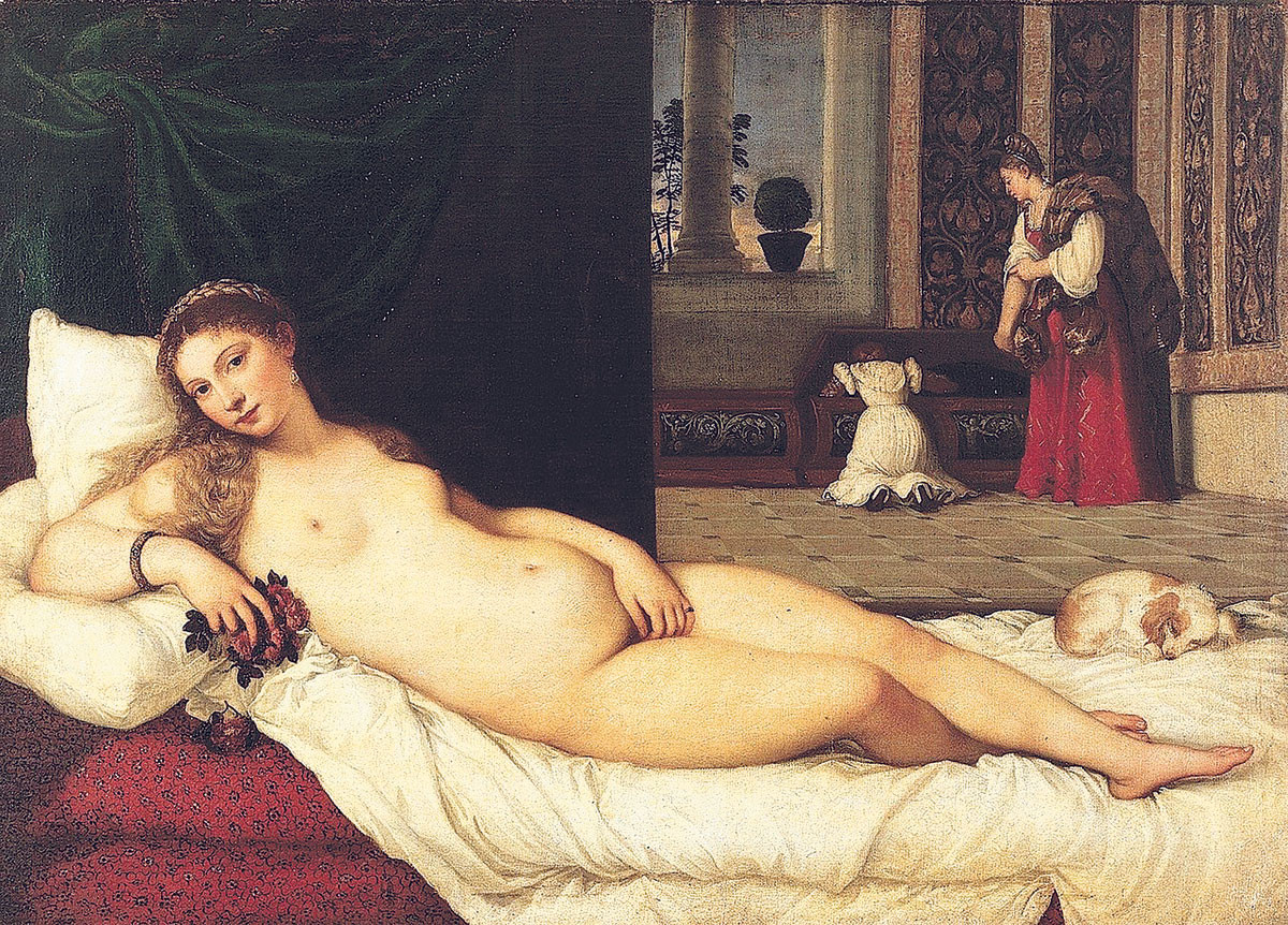 Tiziano a tipikus velencei nőt jeleníti meg minden aktján