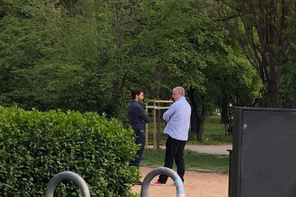 Egy parkban egyeztetett Gyurcsány Ferenc és Fekete-Győr