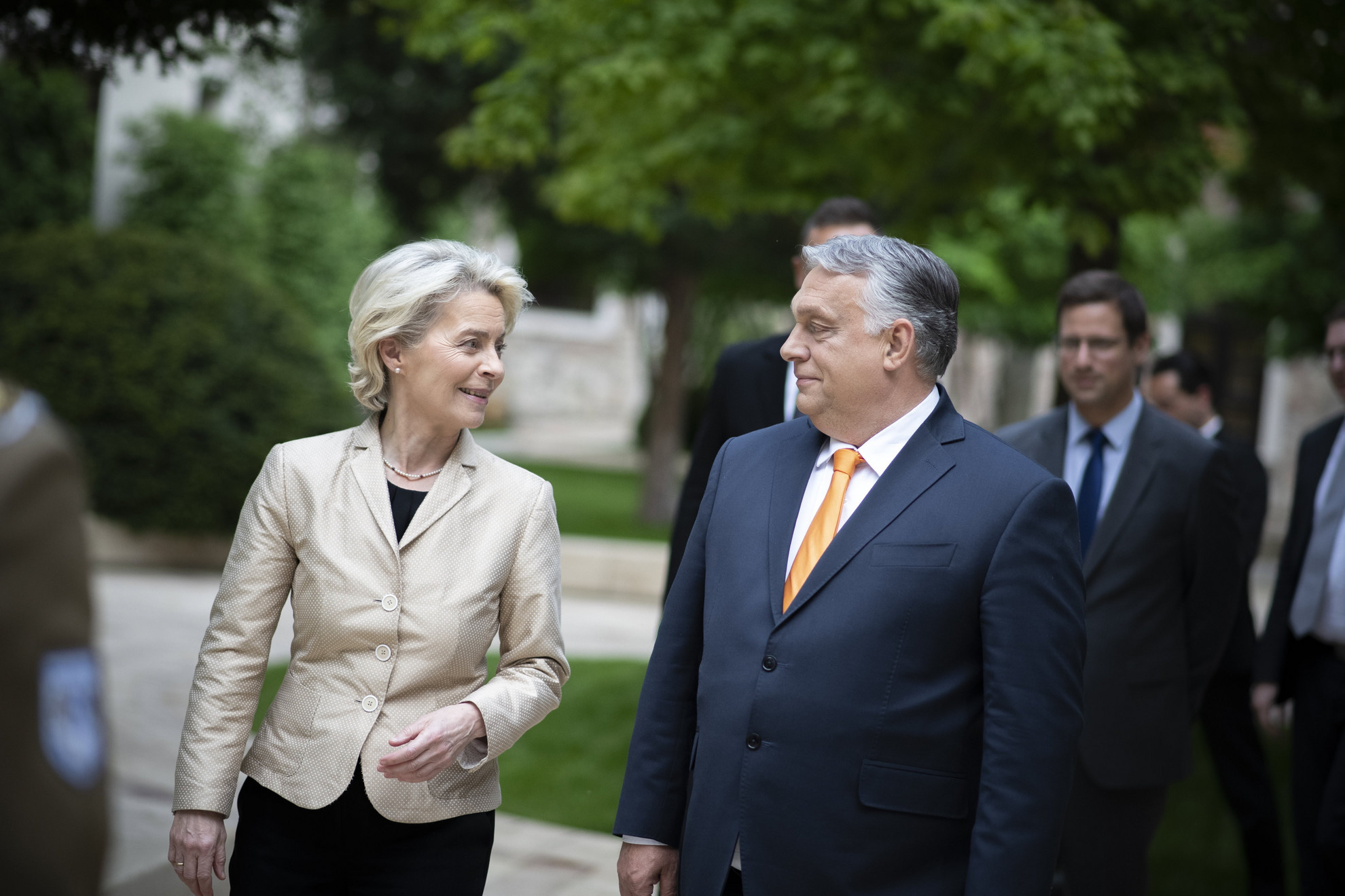 Orbán Viktor miniszterelnök fogadja Ursula von der Leyent