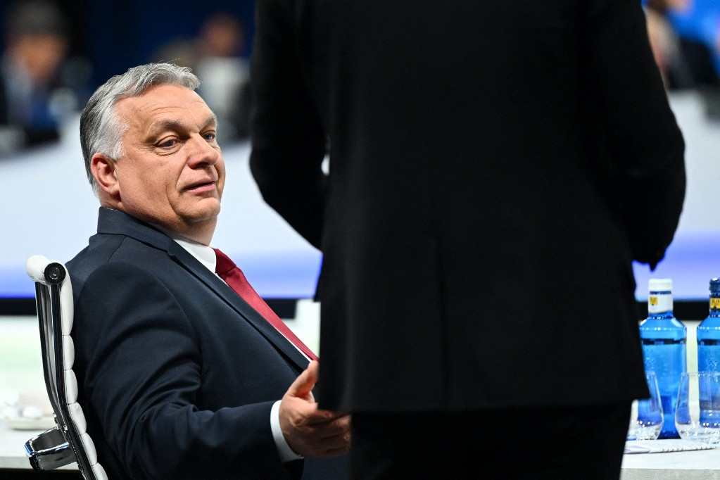 Fotó: AFP/Gabriel Bouys Orbán Viktor kormányfő a madridi NATO-csúcson