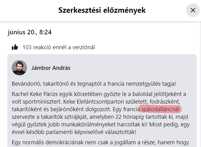 Jámbor második próbálkozása