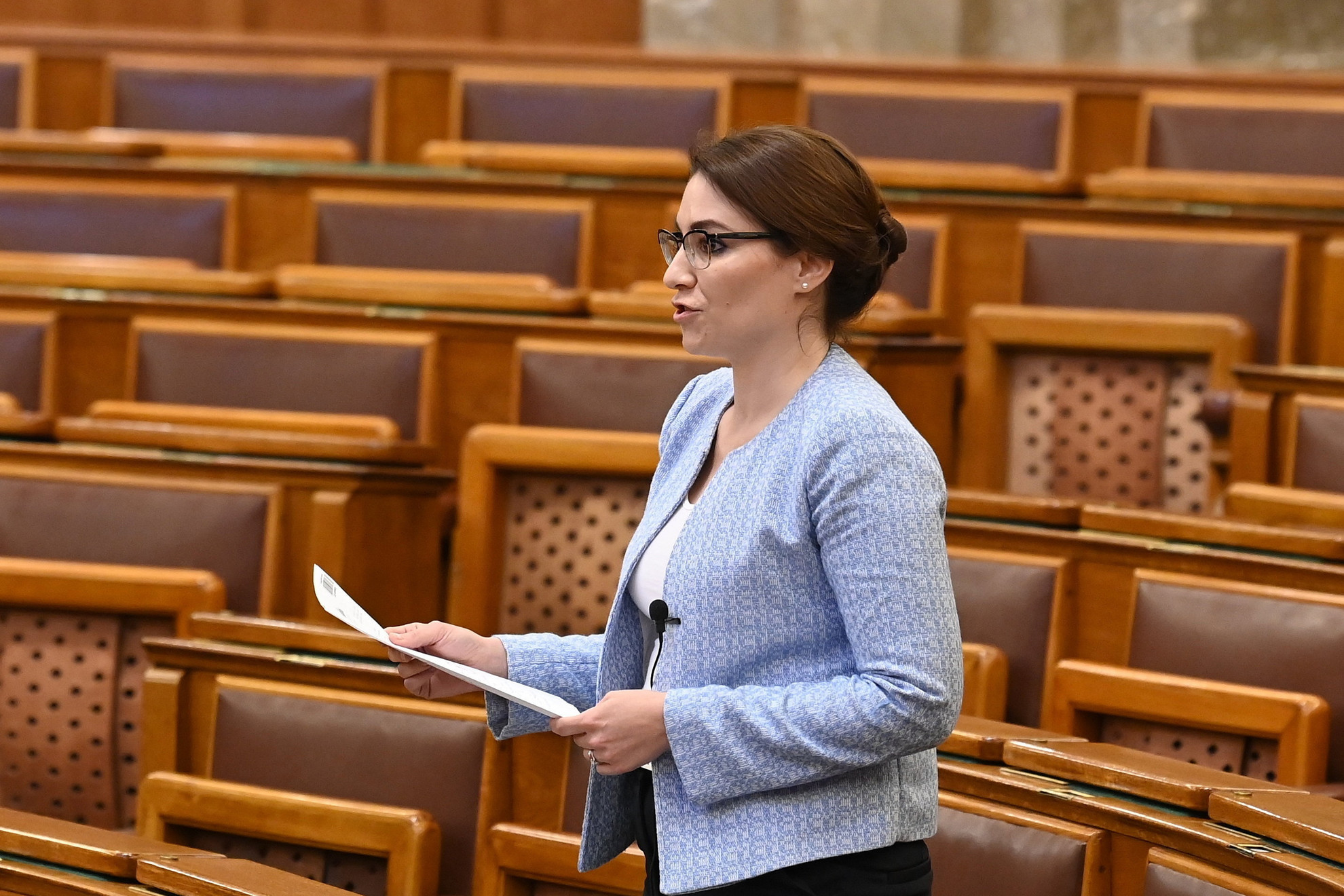 Illés Boglárka, a törvényalkotási bizottság fideszes tagja felszólal
