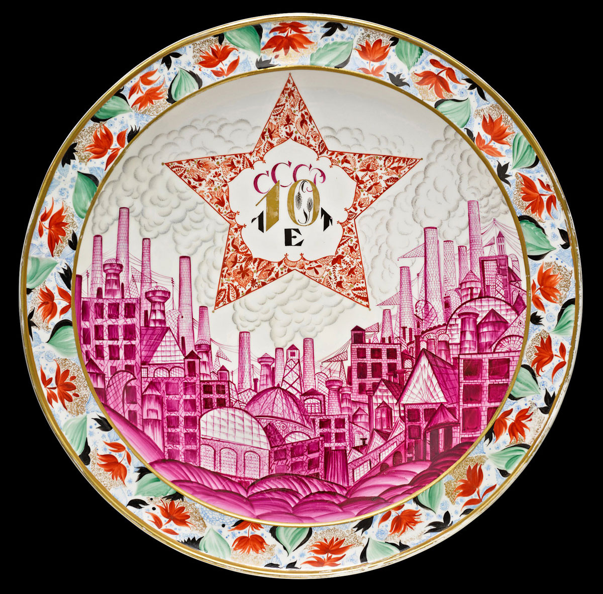 Vorovjevszkij a Szovjetunió mgalakulásának tizedik évfordulójára tervezte ezt a tányért. Nemrég 191 millió forintért kelt el