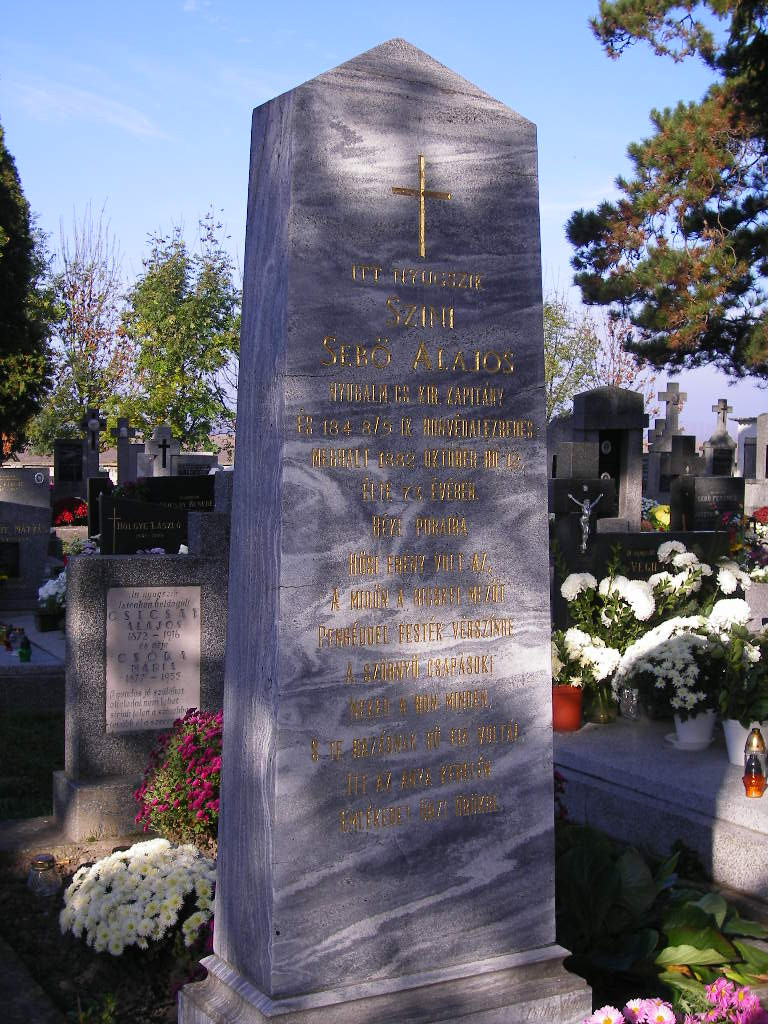 A csiliznyáradi sírkő a frissen aranyozott, teljes sírfelirattal (Wikipédia)