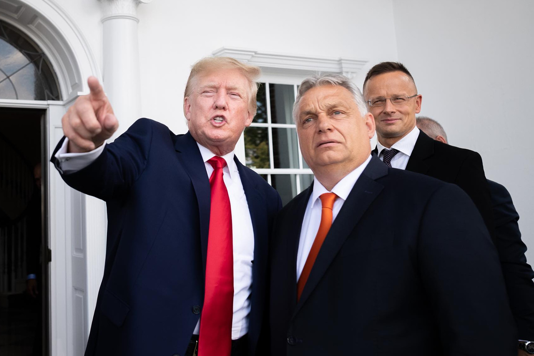 Donald Trump korábbi amerikai elnök és Orbán Viktor miniszterelnök találkozója Trump New Jersey állambeli bedminsteri birtokán 2022. augusztus 2-án