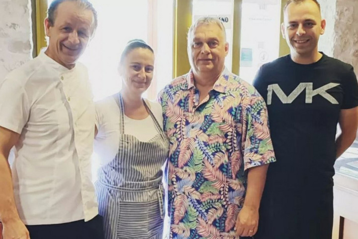 Fotó: Konoba Gajeta Instagram Orbán Viktor Horvátországban nyaral