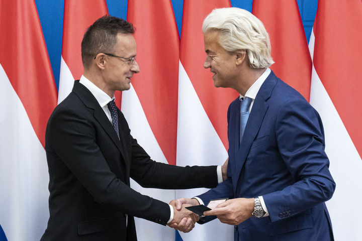 A Magyar Érdemrend középkeresztjével tüntették ki Geert Wilders holland képviselőt