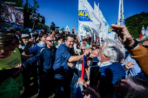 Százezres nagygyűlést tartott Salvini