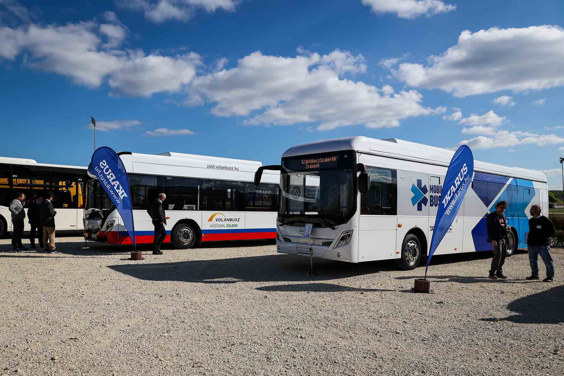 Fotó: MH/Hegedűs Róbert A kiállított Ikarus buszok az 52. Autóbusz Szakértői Tanácskozás alkalmával rendezett konferencián