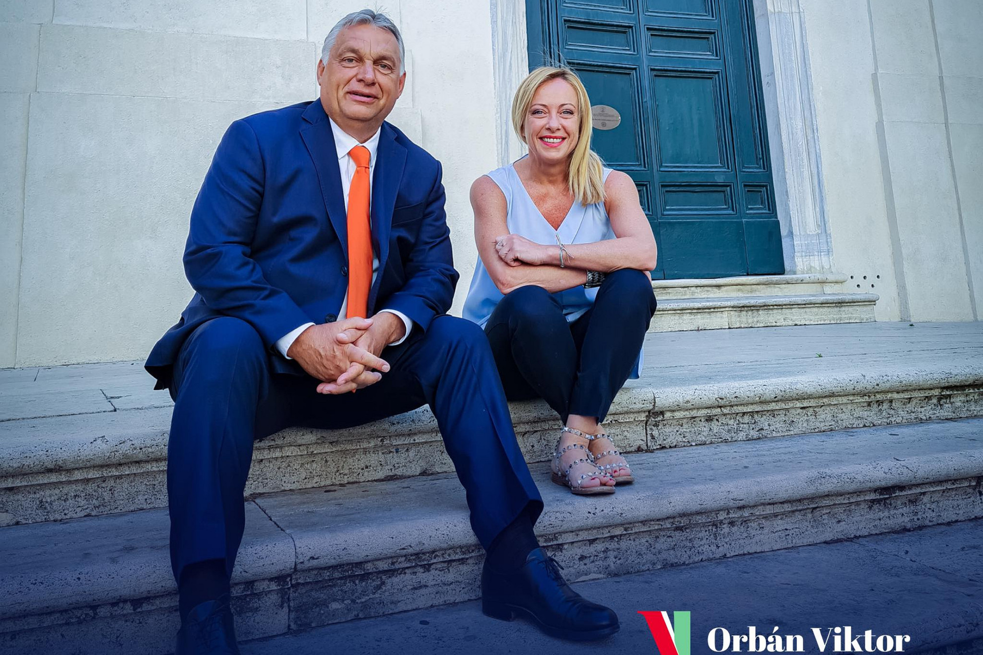 Orbán Viktor ezzel a képpel gratulált Giorgia Meloninak