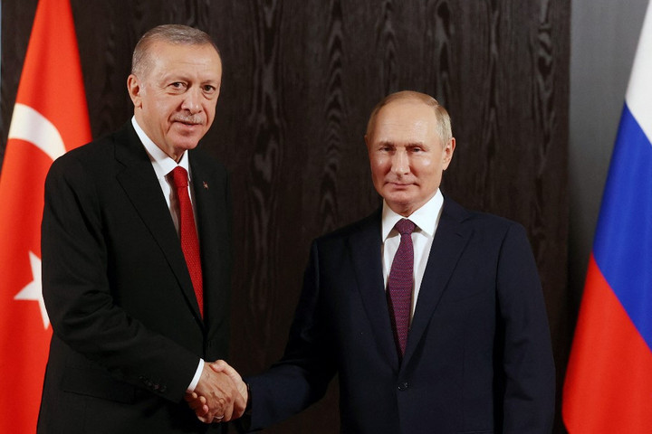 Fotó: Alexandr Demyanchuk / SPUTNIK / AFP Erdogan és Putyin telefonon tárgyalt