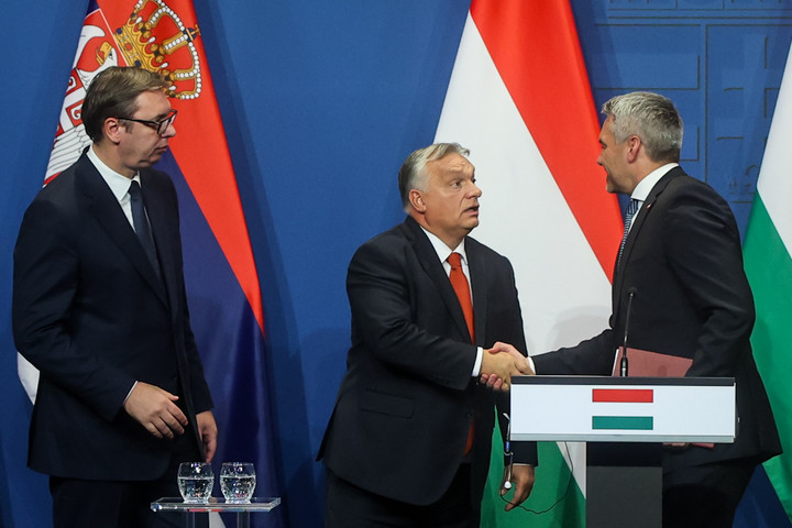Fotó: MH/Hegedűs Róbert A partnerséget hangsúlyozta a szerb elnök és az osztrák kancellár Budapesten