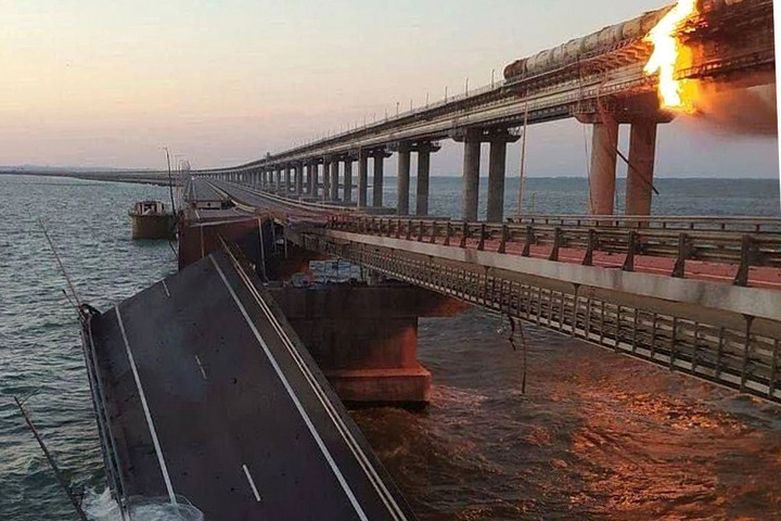 Fotó: Moscow Times Az Egyesült Államoknak is köze lehetett a Krími híd felrobbantásához