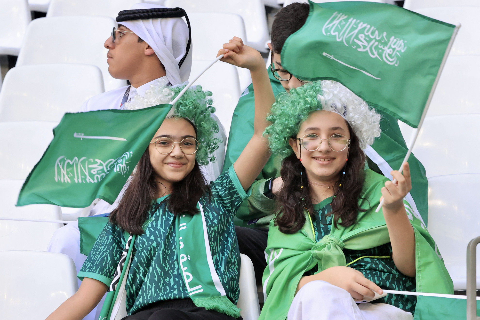 Gyereklányok is szorítottak a szaúdi válogatottnak.