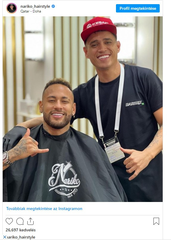 Neymar és a fodrász