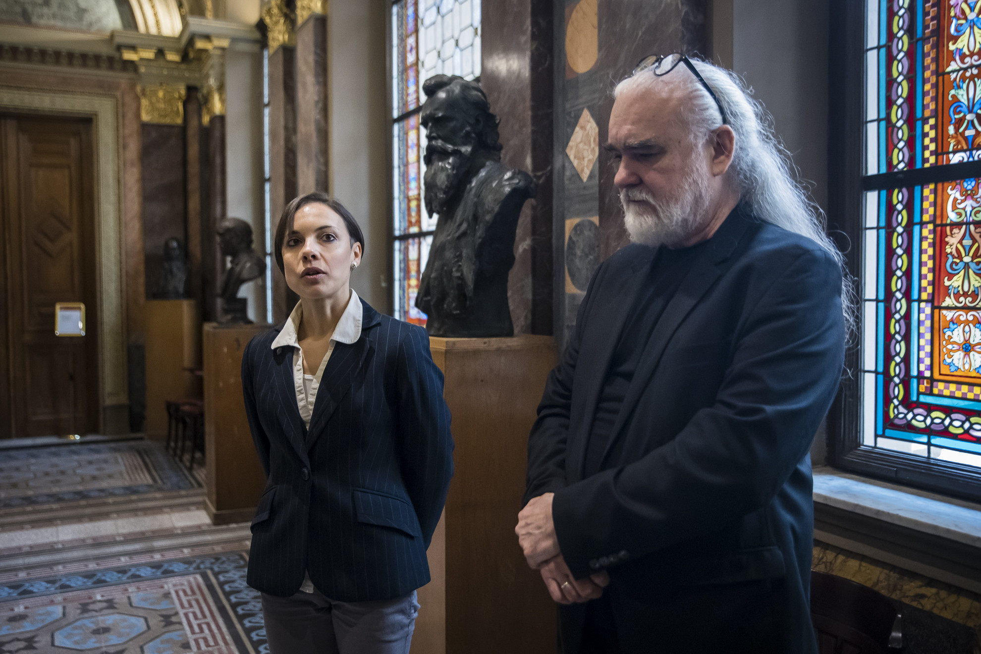 Fotó: MH/Purger Tamás és Szurcsik József beszélt Lotz freskóiról