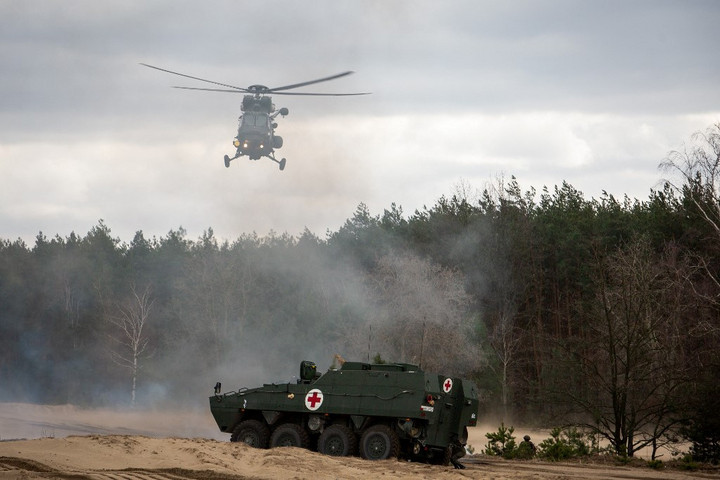 Fotó: NurPhoto via AFP/Mateusz Wlodarczyk Közös hadgyakorlaton a V4 erői
