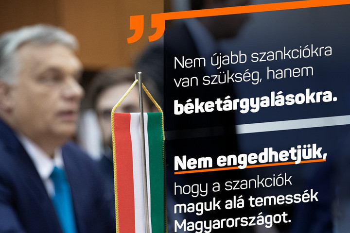 Fidesz: Nem újabb szankciókra van szükség, hanem béketárgyalásokra