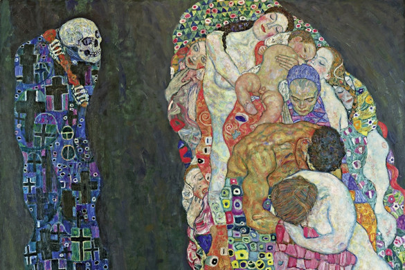 Olajjal öntötték le aktivisták Gustav Klimt Élet és halál című festményét