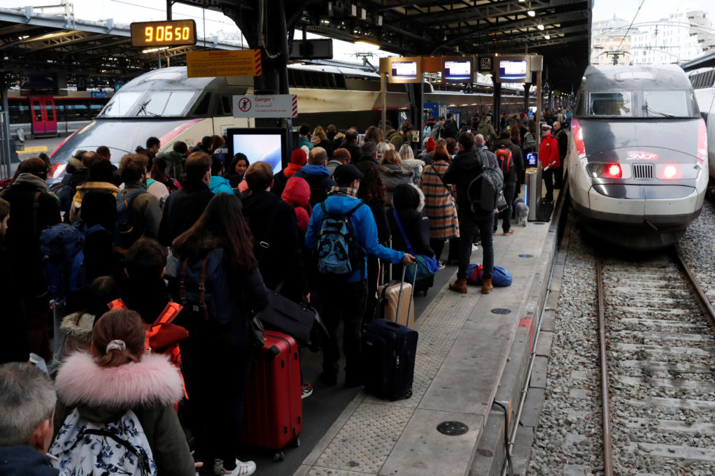 Fotó: Le Monde Franciaországban is akadozik a vasúti közlekedés