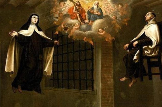 José García Hidalgo: Keresztes Szent János és Avilai Szent Teréz levitációja a Megtestesülés monostorban (XVII. század)