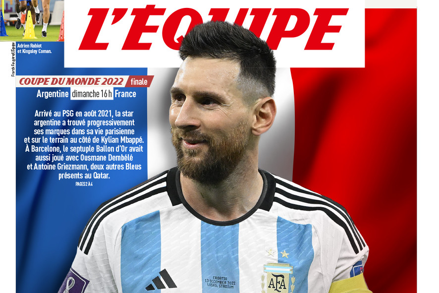 A pénteki L'Équipe ezzel a címlappal jelent meg: Messi, a francia
