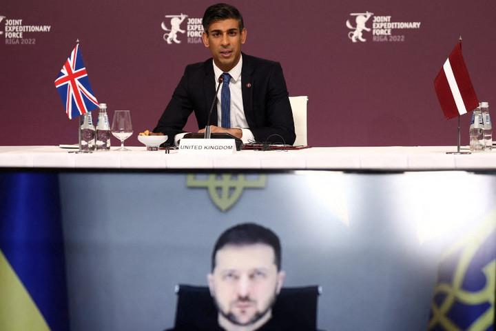 Fotó: AFP/Pool/Henry Nicholls London 2023-ban sem csökkenti az Ukrajnának nyújtott katonai támogatását