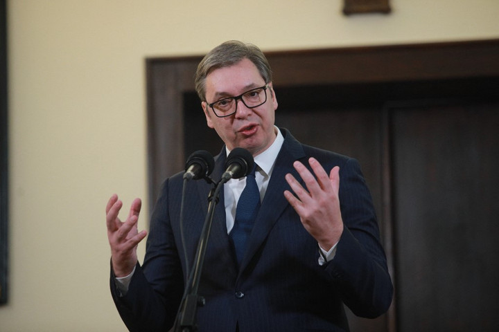Fotó: MILOS MISKOV / AFP Aleksandar Vucic a tiltakozások leállítására szólította fel a koszovói szerbeket