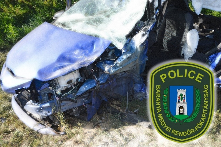 Fotó: police.hu Tragédia: oszlopnak hajtott, meghalt