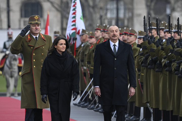 Novák Katalin fogadta az azeri elnököt