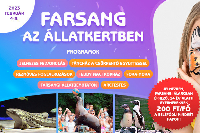 Fotó: Facebook/Fővárosi Állat- és Növénykert Farsangi programokkal várja a látogatókat a fővárosi állatkert hétvégén