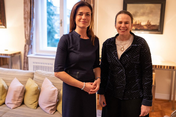 Varga Judit miniszter a francia nagykövetet fogadta