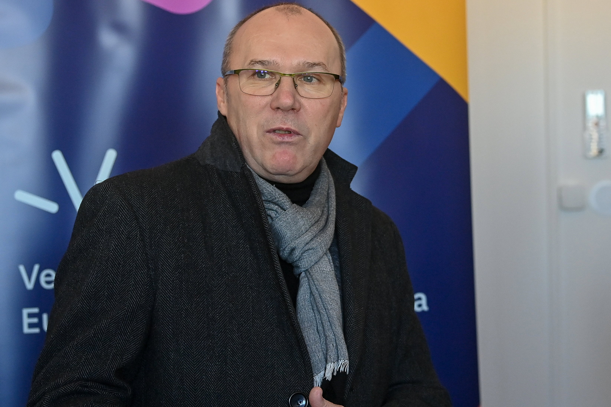 Porga Gyula (Fidesz-KDNP) polgármester az EKF kulturális projektmenedzsere a Veszprém-Balaton 2023 Európa Kulturális Fővárosa (EKF) program támogatásával megújult egykori veszprémi művelődési központban