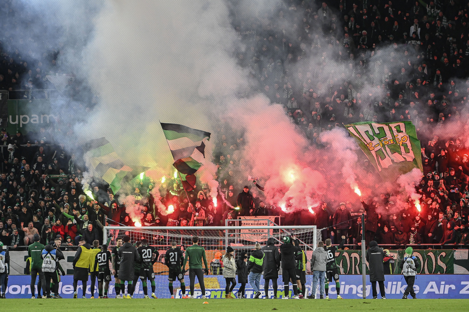 A Ferencváros játékosai megköszönték a közönség támogatását